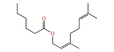 (Z)-3,7-Dimethyl-2,6-octadienyl hexanoate